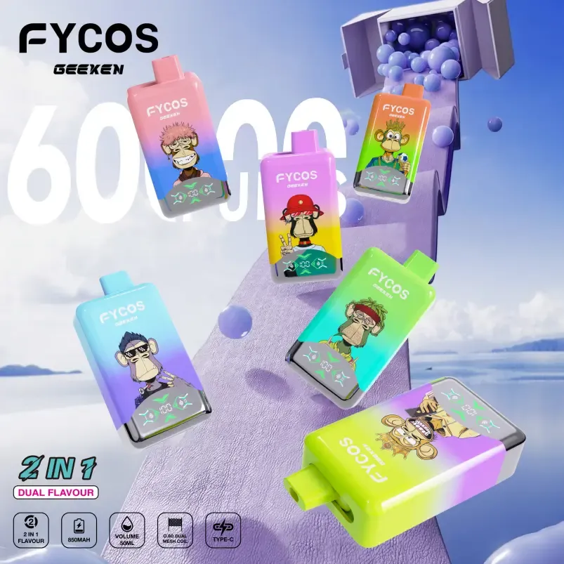 Fycos 60K 60000 Puffs Geeken 2 u 1 Veleprodaja Vape za jednokratnu upotrebu